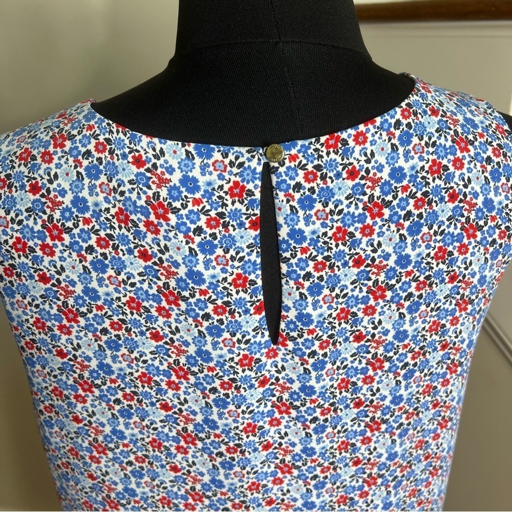 Tommy Hilfiger Blue, Red & White Floral Midi Dress - Picture 3 of 9